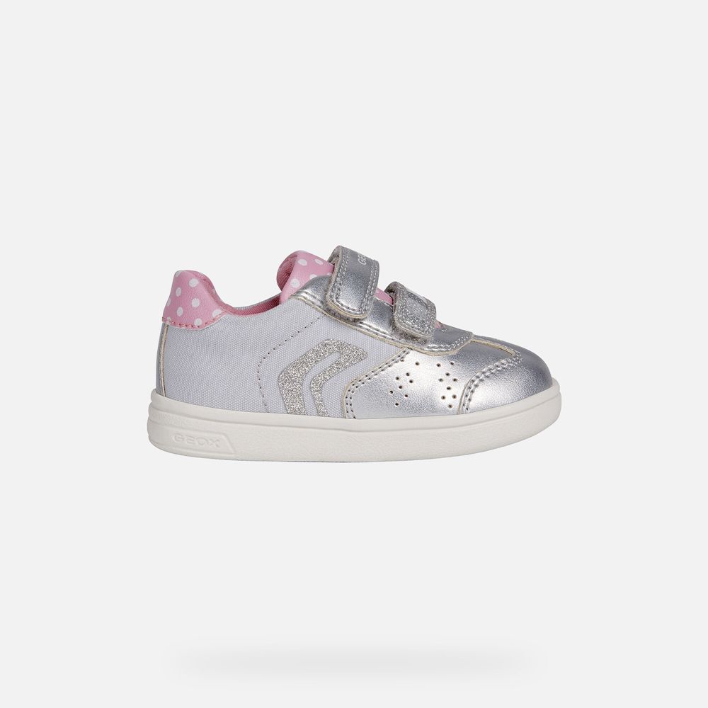 Geox Sneakers Silver Djrock Girl - Geox Baby Shoes - BRMZJC947